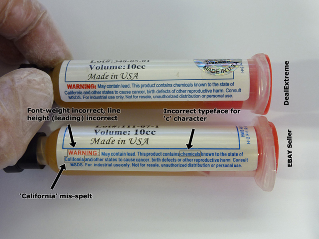 Doh! Paste flux.